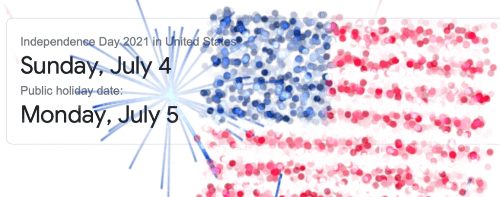 google's celebration of the U.S. independence
