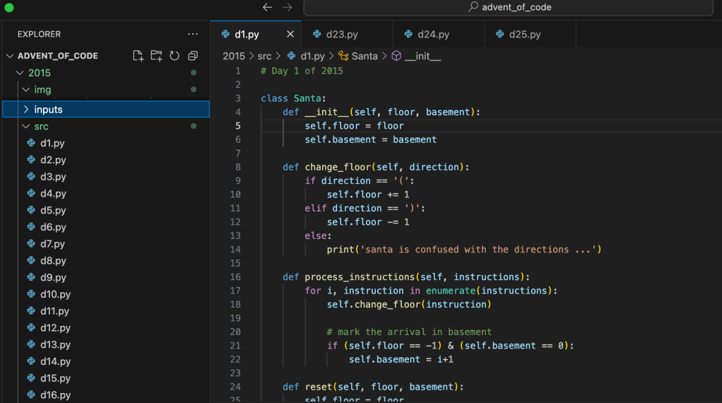 aoc in visual studio and python