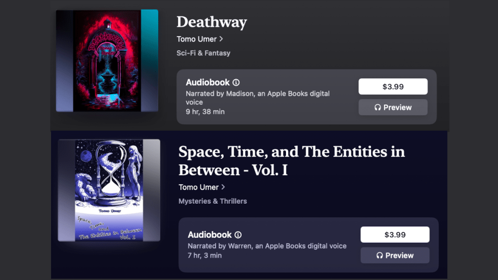 Audiobooks now available!